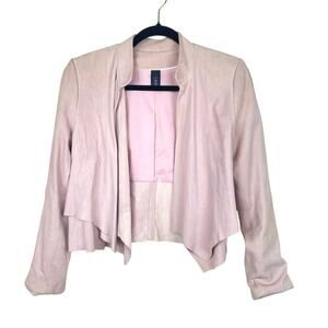 Womens Jacket Sz S Pink Suede Forest Fairy Grunge Genuine Leather Boho Whimsical